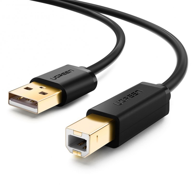 Kabelis USB A kištukas - B kištukas spausdintuvui 3m juodas US135 UGREEN-Kabeliai ir laidai-Televizoriai ir priedai-Ugreen