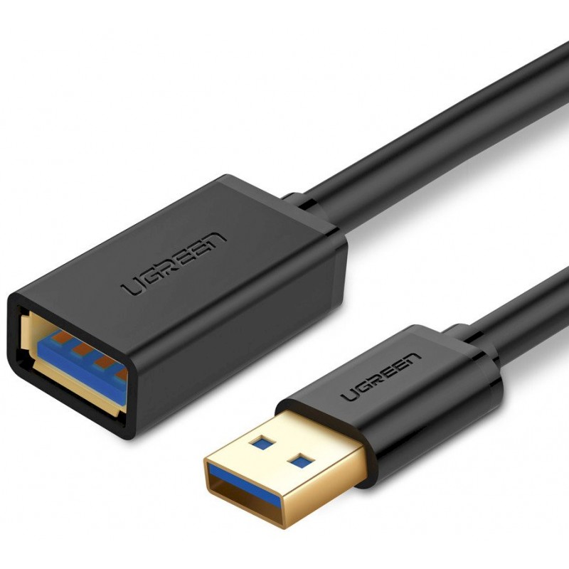 Kabelis ilgiklis USB3.0 A kištukas - lizdas 1.5m juodas US129 UGREEN-Kabeliai ir laidai-Televizoriai ir priedai-Ugreen