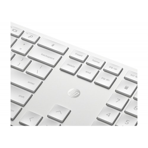 PELĖS IR KLAVIATŪROS KOMPLEKTAS HP Wireless 650 Mouse Keyboard Combo - White - ENG