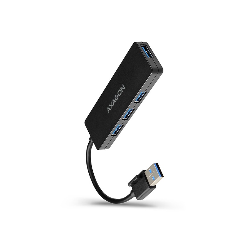 Šakotuvas AXAGON HUE-G1A 4x USB3.0 Superspeed SLIM USB šakotuvas su 14 cm Tipas-Kabeliai ir laidai-Televizoriai ir priedai-Axago