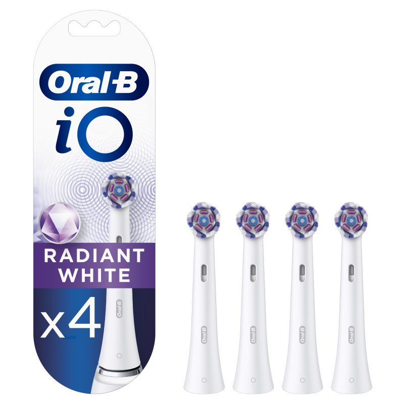 DANTŲ ŠEPETĖLIO ANTGALIAI BRAUN ORAL-B iO WW-4 Radiant White-Dantų šepetėlių antgaliai-Dantų šepetėliai ir priedai-Braun