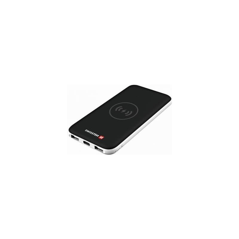 SWISSTEN SLIM RECOVERYPOWER BANK 2A / USB / TYPE-C / QI ĮKROVIKLIS BELAIDŽIAMS ĮRENGINIAMS / 8000MAH BLA-Baterija-Telefonų dalys