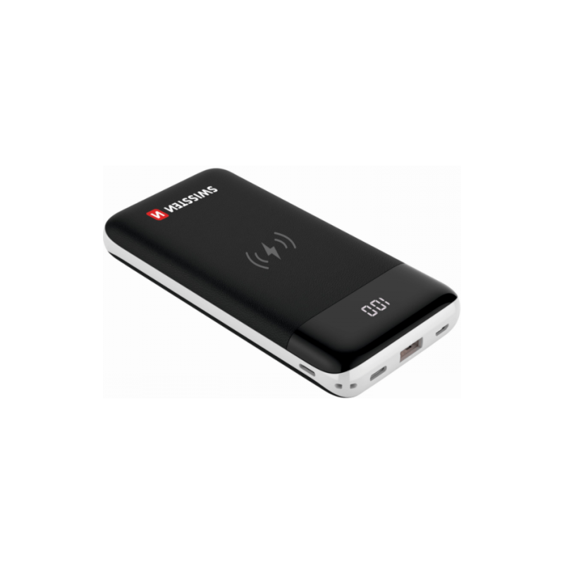 SWISSTEN ALL IN ONEPOWER BANK 3A / PD / QC3.0 / WIRELESS 10W / USB / USB-C / 10000MAH BLACK-Baterija-Telefonų dalys ir įrankiai 