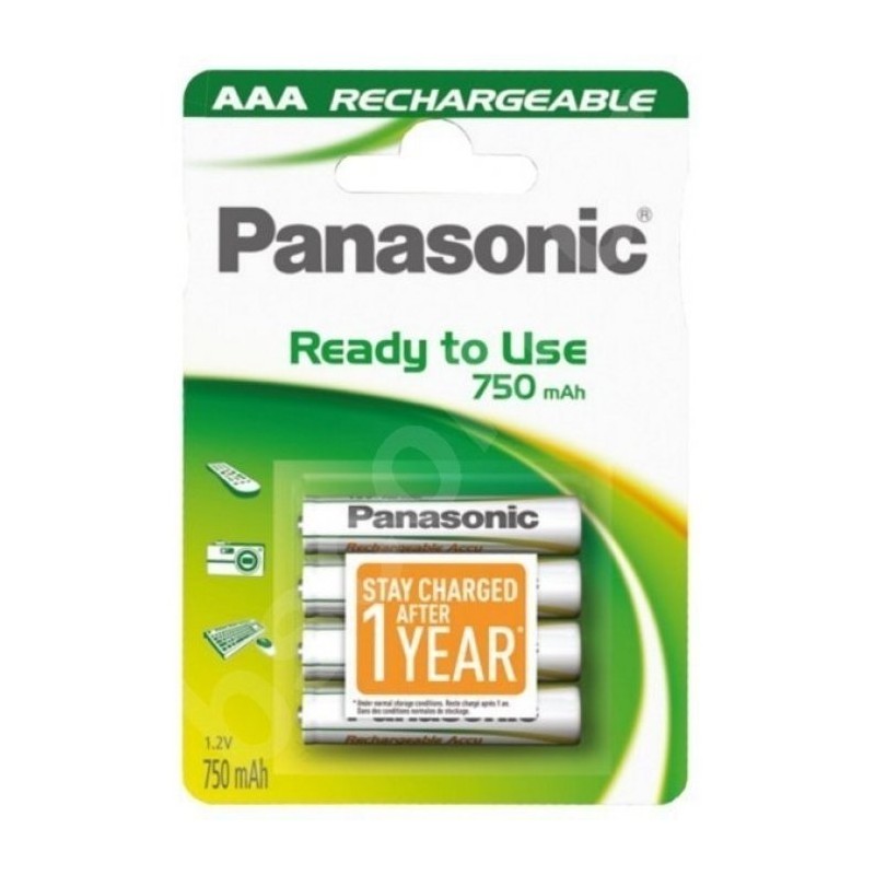 AKUMULIATORIUS PANASONIC READY HR03 (AAA) 750MAH 4BC-Akumuliatoriai fotoaparatams-Foto įranga-Panasonic
