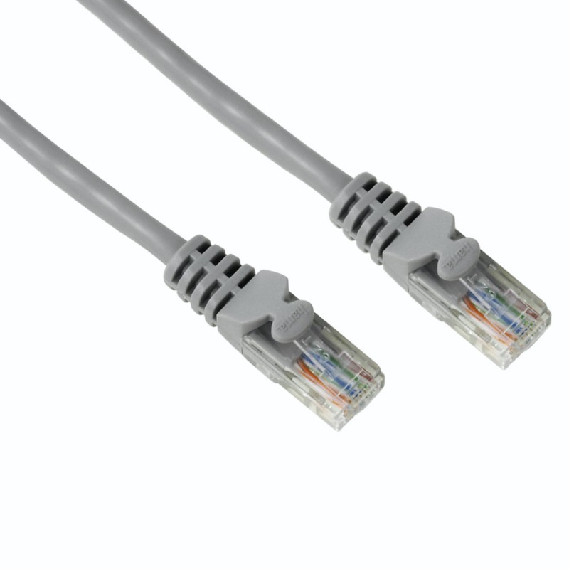 TINKLO KABELIS CAT 5e tinklo kabelis UTP, pilkos spalvos, 5,00 m-Kabeliai ir laidai-Televizoriai ir priedai-Hama
