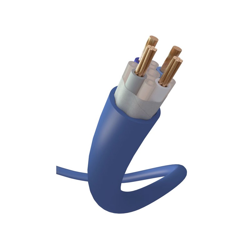 KABELIS REAL CABLE SPK KABELIS 2,50 ² OFC ritė/50 m dvivielė mėlyna apvali BWOFCR250/50M-Televizoriai ir priedai-Buitinė technik