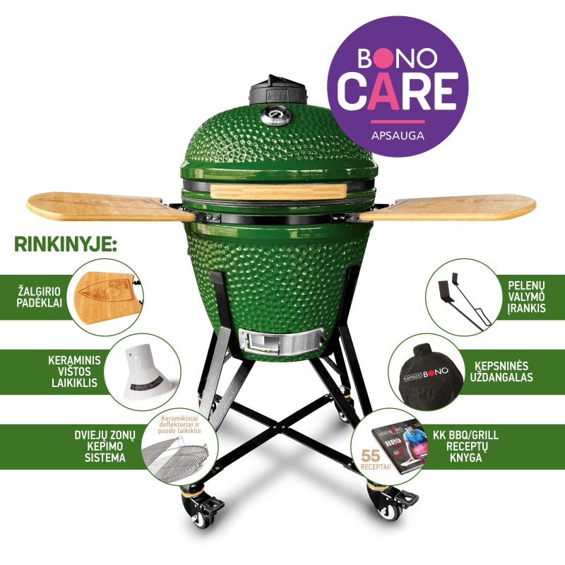 Keraminė kepsninė Kamado Bono ŽALGIRIS-Kepsninės-Kepsninės ir priedai-KAMADO BONO