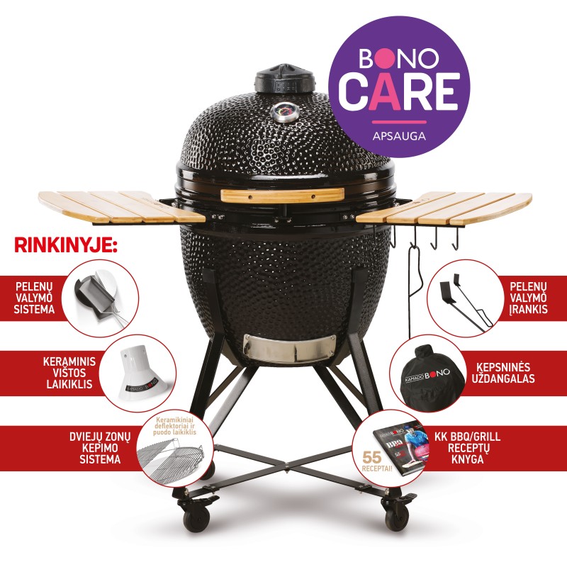 Keraminė kepsninė KAMADO BONO GRANDE-Kepsninės-Kepsninės ir priedai-KAMADO BONO Keraminė kepsninė KAMADO BONO GRANDE-Kepsninės-Kepsninės ir priedai-KAMADO BONO