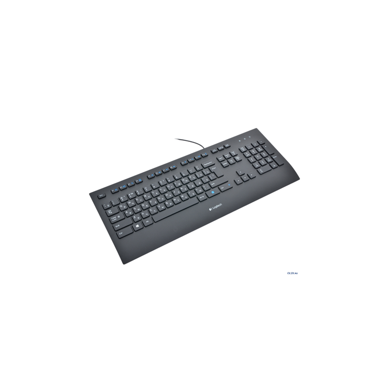 Logitech K280E Comfort" klaviatūra, klaviatūros išdėstymas QWERTY, 1,6 mm, USB, juoda, rusiška, skaičių klaviatūra-Klaviatūros-I