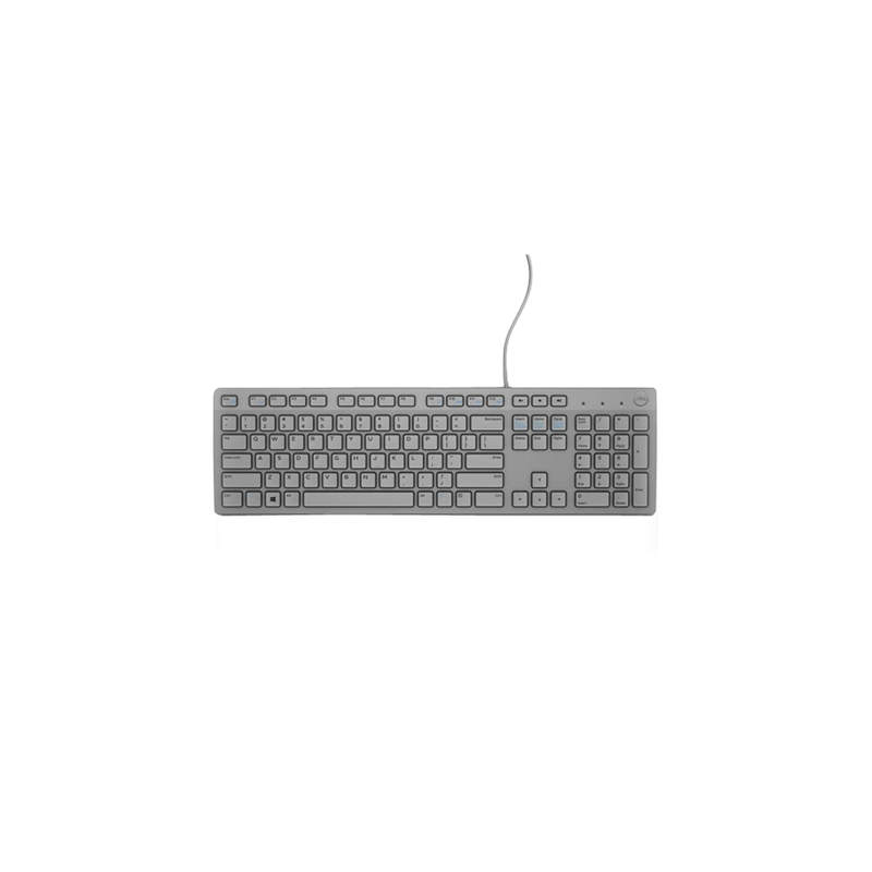 Dell KB216" klaviatūra, laidinis, klaviatūros išdėstymas LT, pilka, anglų, skaičių klaviatūra-Klaviatūros-Išmaniųjų (Smart TV) i