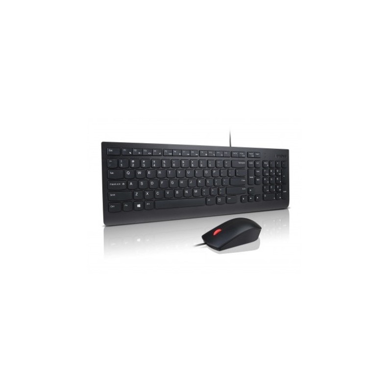 Lenovo 4X30L79928 klaviatūros ir pelės derinys - Estija, laidinis, klaviatūros išdėstymas estų, USB, juoda, skaičių klaviatūra-K