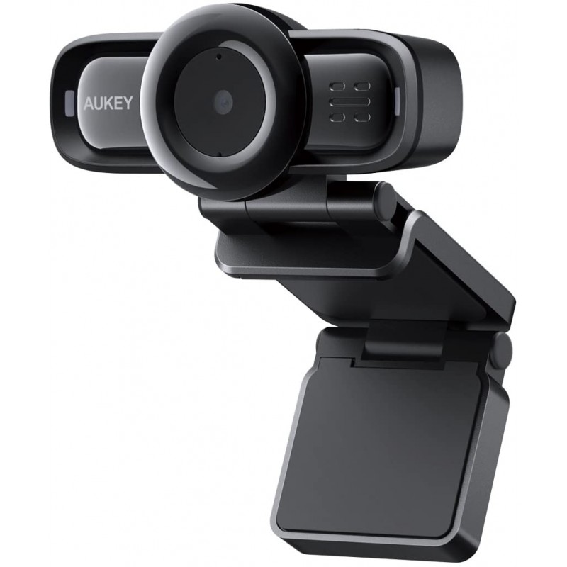 Aukey USB integracinė kamera PC-LM3 juoda, 1080p, USB 2.0-Kompiuterio (WEB) kameros-Išoriniai kompiuterių aksesuarai-Aukey