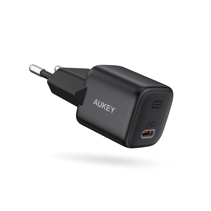 Aukey sieninis įkroviklis PA-B1 Mini USB-C, 20 W-Laidai telefonams-Mobilieji telefonai, Foto ir Video-Aukey