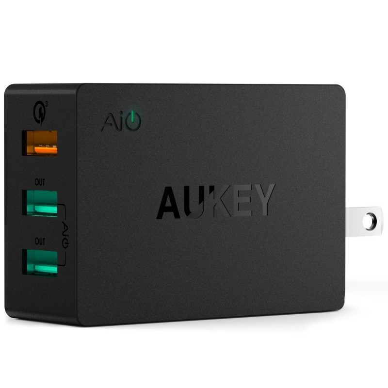 Aukey sieninis įkroviklis PA-T14 3 x USB-A, 42 W-Laidai telefonams-Mobilieji telefonai, Foto ir Video-Aukey