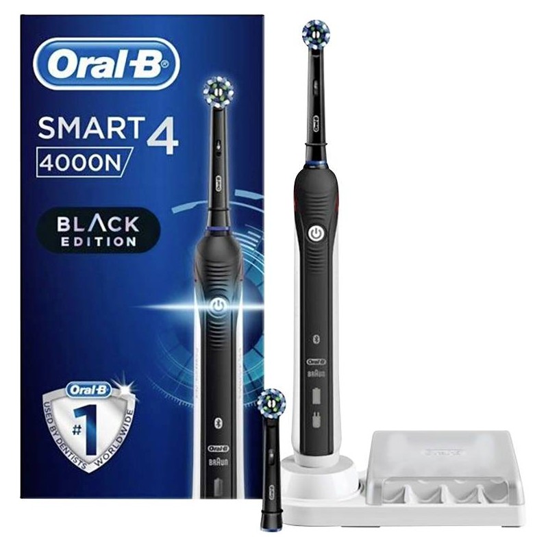 Oral-B Smart 4000" įkraunamas, skirtas suaugusiems, komplekte esančių šepetėlių galvučių skaičius 2, dantų valymo režimų skaičiu