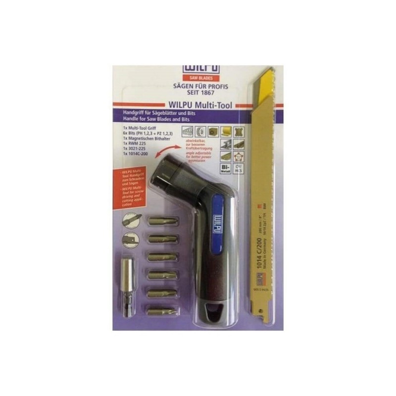 Antgalių ir pjūklelių rinkinys  Wilpu Nr.2 su Multi-Tool rankena