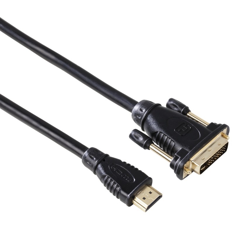 LAIDAS HAMA HDMI-DVI JUNGTIS KAB. 2M-Kabeliai ir laidai-Televizoriai ir priedai-Hama